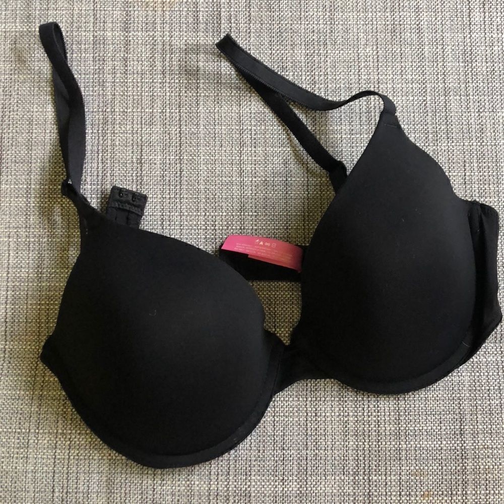 EUC PINK (VS) 36D Push Up Bra in Black
